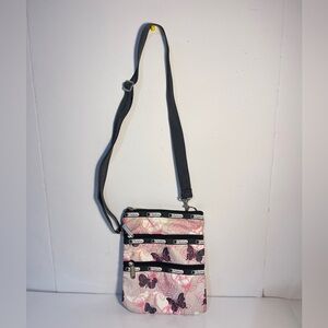 LeSportsac 3 Zippers Crossbody Bag.